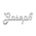 10k White Gold Underlined Name Plate view 3