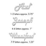 10k White Gold Underlined Name Plate view 1