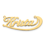 Sterling Silver/Gold-plated Swoop Name Plate view