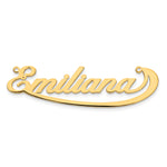 Sterling Silver/Gold-plated Swoop Name Plate view