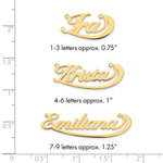 Sterling Silver/Gold-plated Swoop Name Plate view