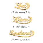 Sterling Silver/Gold-plated Swoop Name Plate view