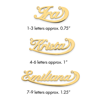 Sterling Silver/Gold-plated Swoop Name Plate