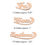 Sterling Silver/Gold-plated Swoop Name Plate view