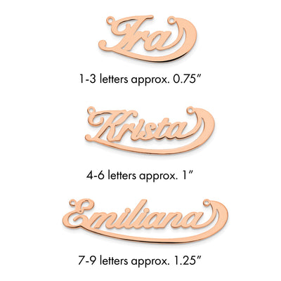 Sterling Silver/Gold-plated Swoop Name Plate
