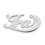 Sterling Silver/Gold-plated Swoop Name Plate view