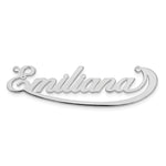 Sterling Silver/Gold-plated Swoop Name Plate view