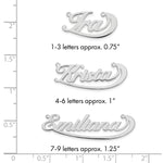 Sterling Silver/Gold-plated Swoop Name Plate view