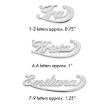 Sterling Silver/Gold-plated Swoop Name Plate view