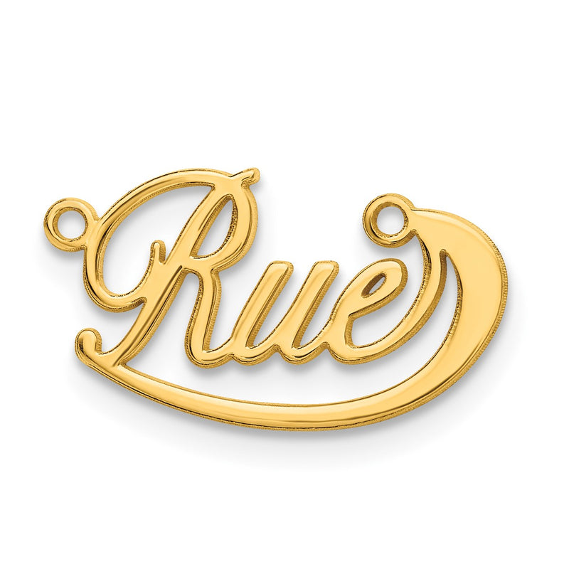 Sterling Silver/Gold-plated Small Swoop Name Plate