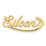 Sterling Silver/Gold-plated Small Swoop Name Plate view 18