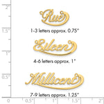 Sterling Silver/Gold-plated Small Swoop Name Plate view 20