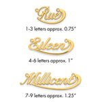 Sterling Silver/Gold-plated Small Swoop Name Plate view 16