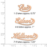 Sterling Silver/Gold-plated Small Swoop Name Plate view 15