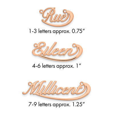 Sterling Silver/Gold-plated Small Swoop Name Plate