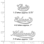 Sterling Silver/Gold-plated Small Swoop Name Plate view 10