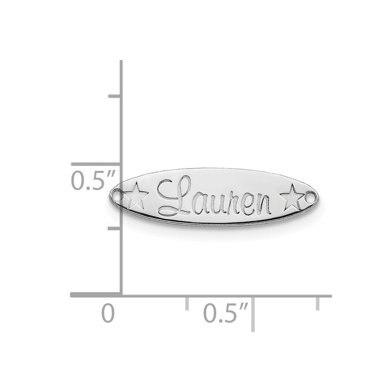 10K white gold name pendants & charm, alternate view