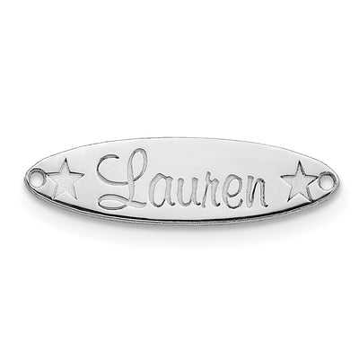 10K white gold name pendants & charm