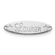 10k White Gold Oval with Stars Name Plate