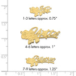 Sterling Silver/Gold-plated Rose Name Plate view 15
