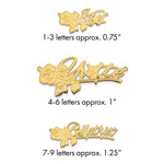 Sterling Silver/Gold-plated Rose Name Plate view 11