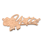Sterling Silver/Gold-plated Rose Name Plate view 18