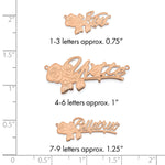 Sterling Silver/Gold-plated Rose Name Plate view 20