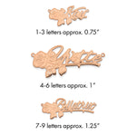 Sterling Silver/Gold-plated Rose Name Plate view 16