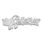 Sterling Silver/Gold-plated Rose Name Plate view 4