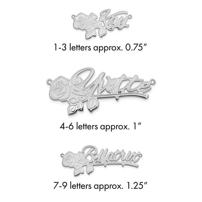 Sterling silver name pendants & charm