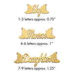 Butterfly Wings Custom Name Plate Necklace view