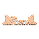 Butterfly Wings Custom Name Plate Necklace view