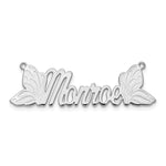 Butterfly Wings Custom Name Plate Necklace view