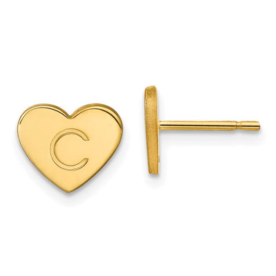14K gold initial earrings