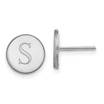 14k & 10k Gold Round Initial Post Earrings view 7