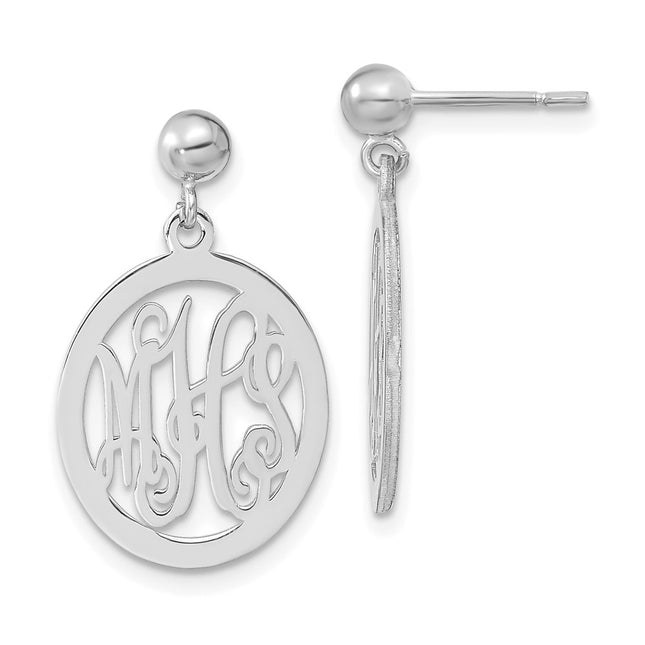 14k White Gold Earrings Style XNE17W - Classique Jewelry Inc.