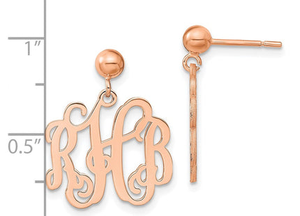 SS/Rose Plated Earrings Style XNE19RP - Classique Jewelry Inc.