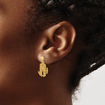 Sterling Silver/Gold-plated Monogram Dangle Earrings, 23 x 11mm view