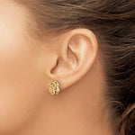 14K Yellow Gold Monogram Post Earrings, 10 x 12mm view