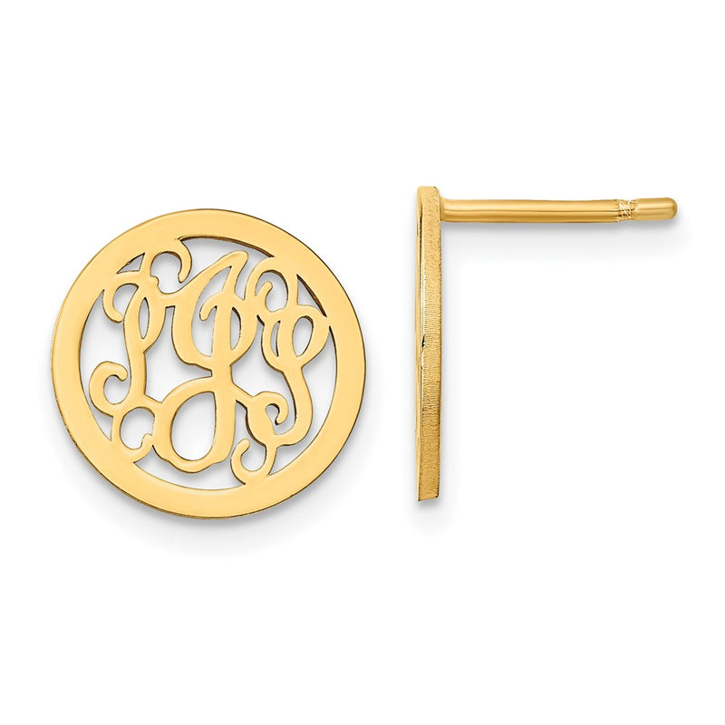 Sterling silver monogram earrings