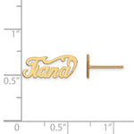 14K Yellow Gold Name Plate Post Earrings view