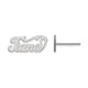10K White Gold Name Plate Post Earrings