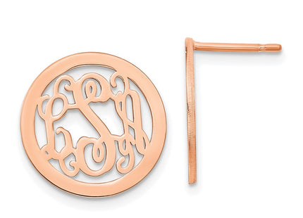 SS/Rose Plated Earrings Style XNE30RP - Classique Jewelry Inc.