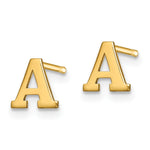 Sterling Silver Gold-plated Initial Post Earrings view 2