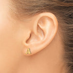 Sterling Silver Gold-plated Initial Post Earrings view 3