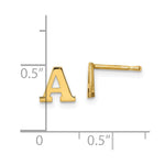 Sterling Silver Gold-plated Initial Post Earrings view 4