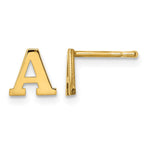 Sterling Silver Gold-plated Initial Post Earrings view