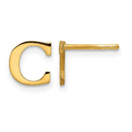 Sterling Silver Gold-plated Initial Post Earrings view
