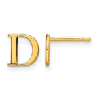 Sterling Silver Gold-plated Initial Post Earrings view