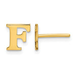 Sterling Silver Gold-plated Initial Post Earrings view